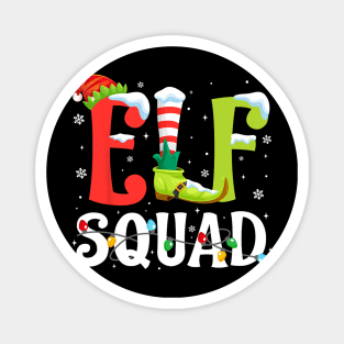 Elf Squad Christmas Family Matching Xmas Elf Pajamas Magnet